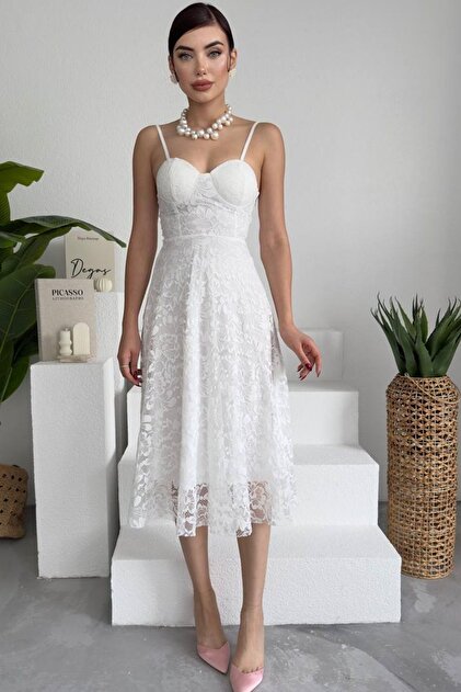 chinese dress ladies ORCELLA'S BRIDE|Spaghetti Strap Lace Backless Long Fishtail Wedding Dr