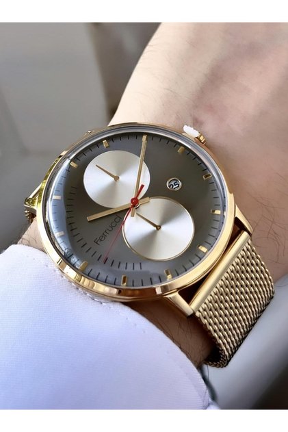 Men's Wicker Cord Wristwatch with Calendar