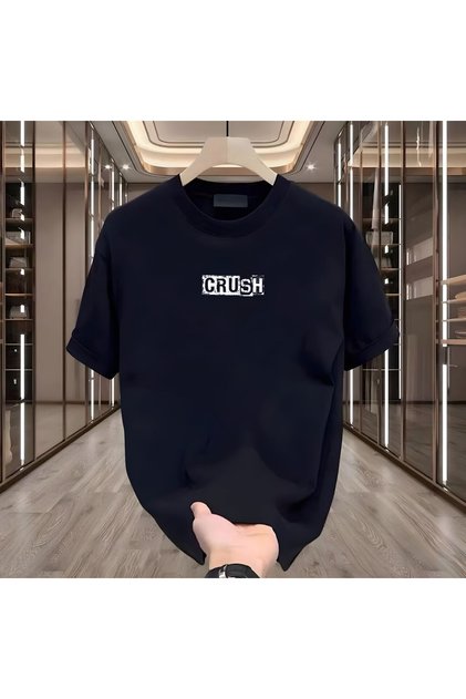 Crush Printed Black Tshirt