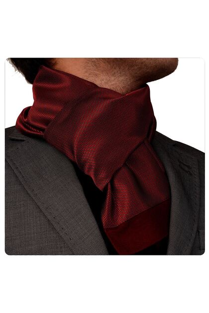 Roșu Burgundy Eyelet Model geometric Elegant țesut jacquard șal cu eșarfe pe două fețe