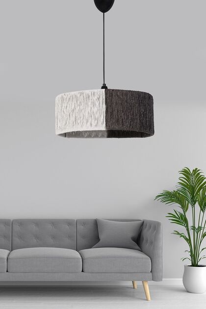 Froid Handmade Tekli Sarkıt Avize Gri-Beyaz