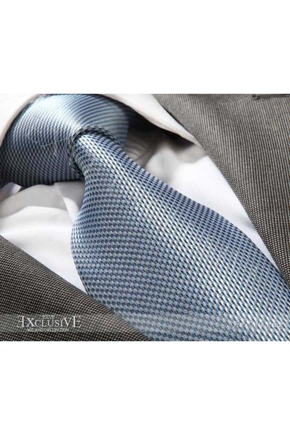 Blue Herringbone Tie