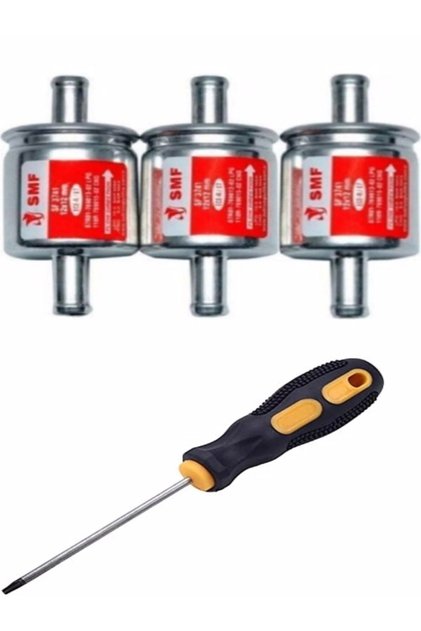 Atiker-akl-tartarini-cangas-vikars-mimgas-zavoli Uyumlu Gaz Filtresi 12-12mm 3 Adet(tornavida Hediye