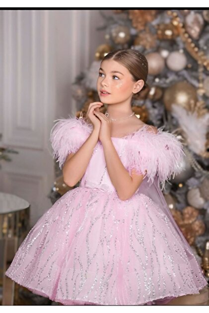 Kids Girl's Graduation Dress and Buckle Gift Set- Trendyol