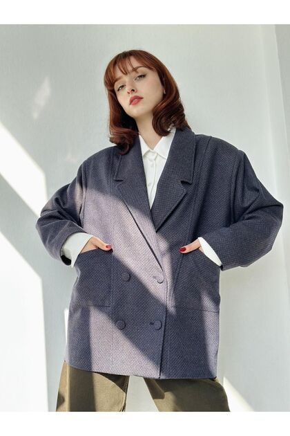 Retrobird 90'lar Retro Model Oversize Tasarım Ceket Kadın Çok