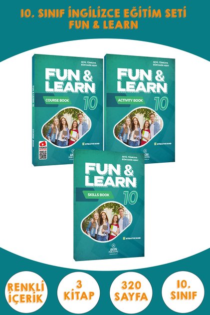 Akın Publishing 10. Sınıf Ingilizce Fun And Learn 3 Lü Set Akın Publishing