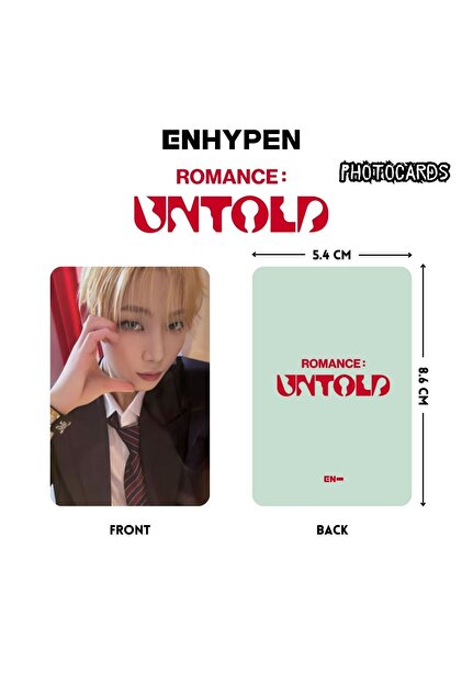 Kpop Dünyasi ENHYPEN Sunoo - ''ROMANCE: Untold'' Photocard Set