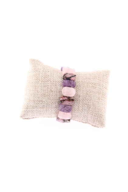 Certified Amethyst-Rodonite-Pink Quartz Natural Stone Rolex Bracelet