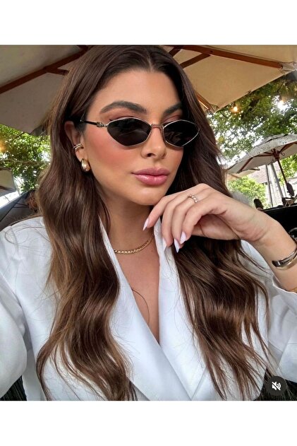 myu Miu Miu MU56ZZVN-5S0 Kadın Güneş Gözlüğü Gold Metal Çerçeve Füme