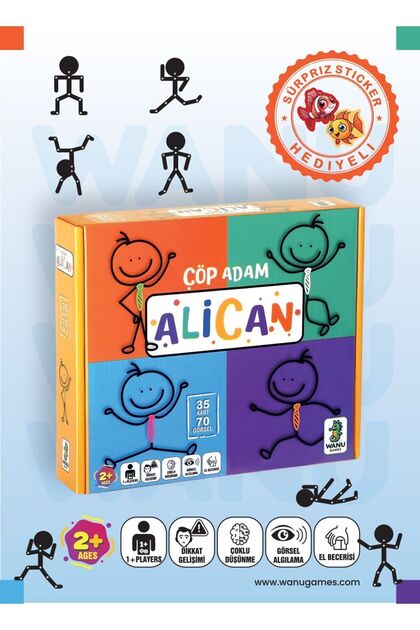 Wanu Games Çöp Adam Alican Montessori Eğitici Oyuncak - Fiyatı