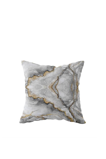 White Marble Pattern Single Side Hidden Zipper Pillowcase Throw Pillow Sofa Pillowcase