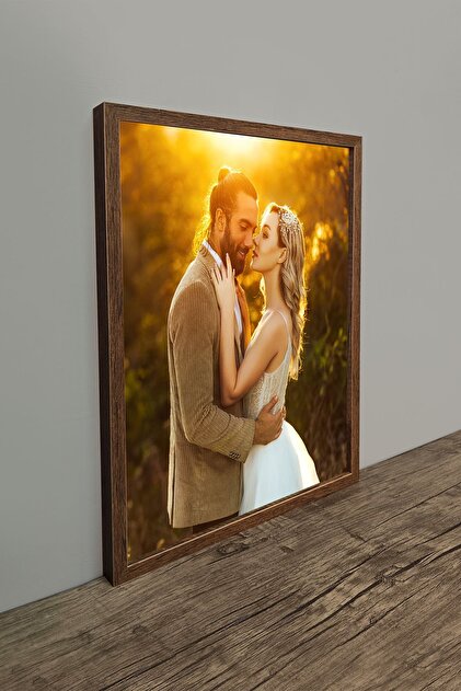 es çerçeve 40x55 Lüks Lake Kaplama Ahşap Duvar Çerçevesi (Kişiye