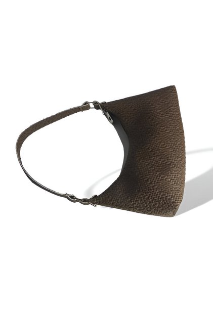 Woven Patterned Taupe color Shoulder Bag