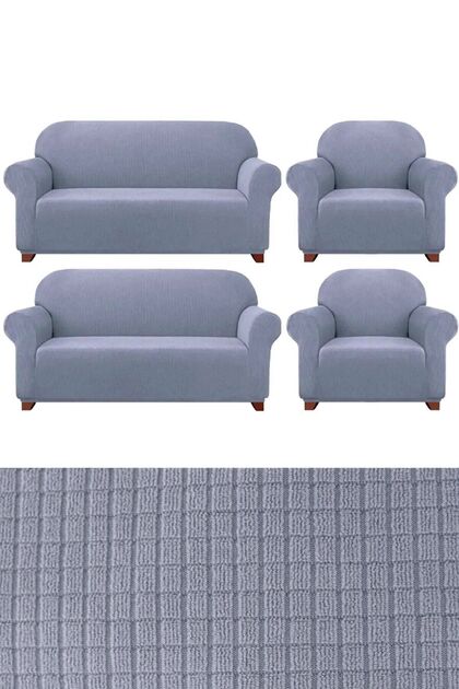 Lycra 3+3+1+1 Elastic Sofa Set Cover. Sofa Bed Seat Cover Stretch Flexible Sofa Cover