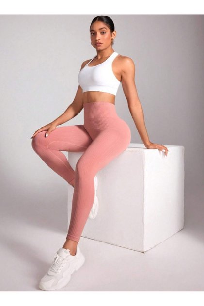 Kadın Seamless Esnek Vücut Şekillendiren Yoga Fitness Taytı
