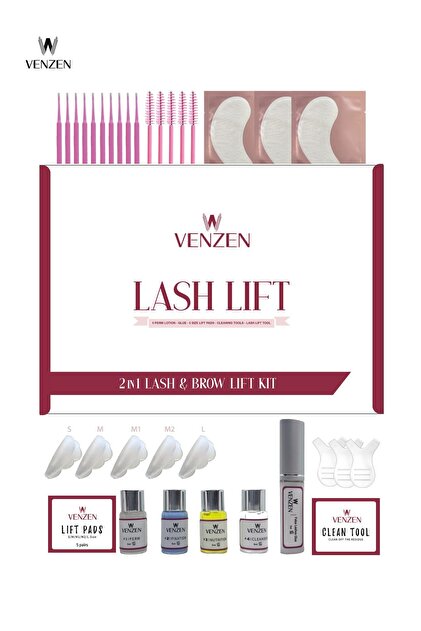 Venzen 2in1 Lash Lift, Kirpik Lifting Seti, Kirpik Perma ve Kaş