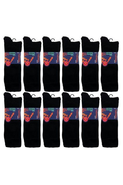 Pack of 12 Black Military Thermal Socks