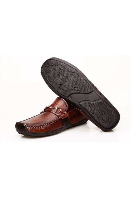 Butik Taba Rengi Bağcıksız Hakiki Deri Erkek Ayakkabı - Fiyatı