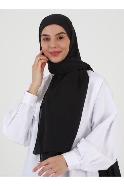 Pamuk Vual Şal Siyah