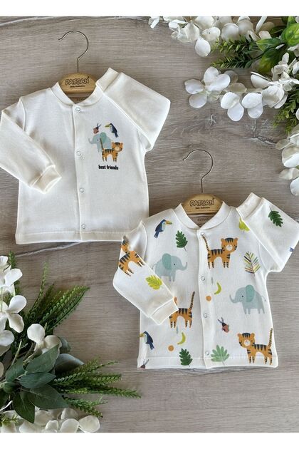 2-Piece Organic Cotton Baby Top Cardigan Set Kaplan