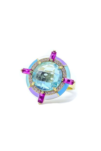 Cie Ayarlanabilir Kristal Taşlı Yüzük