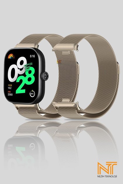 Xiaomi Redmi Watch 4 / 5 / 6 / Band 8 Pro / 9 Pro / 10 Pro Watch 6 Active / Lite Uyumlu Milanes A Kalite Hasır Örgü Metal Kordon