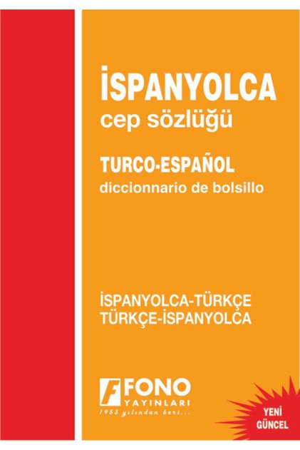 Ispanyolca Cep Sözlüğü Ispanyolca/türkçe - Türkçe/ispanyolca