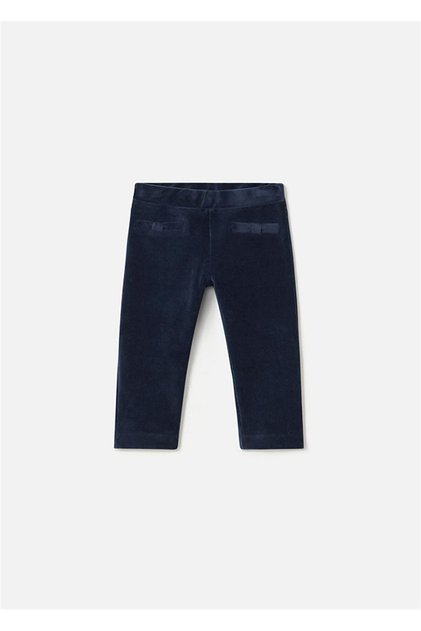 Baby Girl Velvet Trousers Navy Blue 514