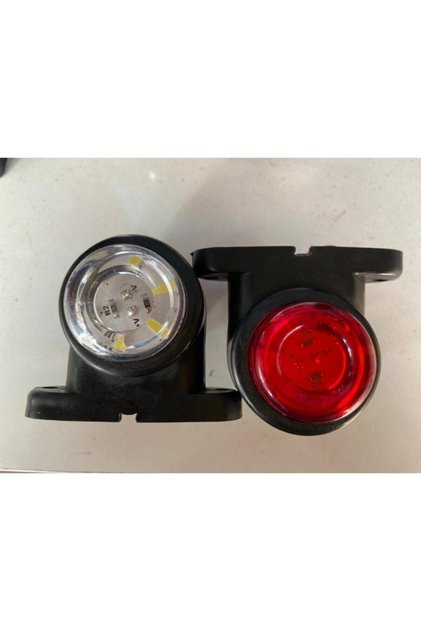 Mini Takoz Lamba 6 Ledli Kamyon Römork Dorse Lambası 12v-24v Kırmızı-beyaz