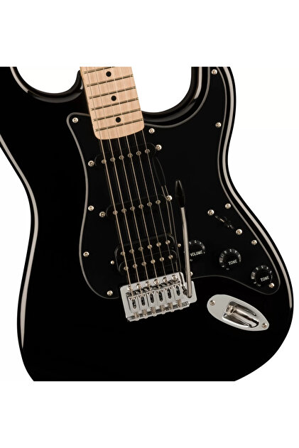 SQUIER Sonic Stratocaster Hss Akçaağaç Klavye Bpg Black Elektro