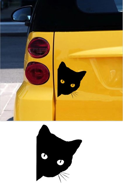 Cat Picture Auto Car Glass Sticker Decal for Computers,Trucks, Motorcycles