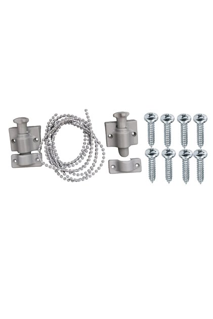 2 Pieces Gray GLASS Balcony Lock - 2 Meter Rope Screws Included