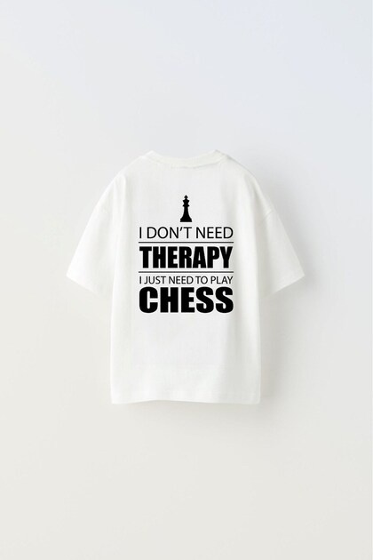 I Don'T Need Therapy I Just Need to Play Chess Written Chess Design Printed White Children's T-Sh
