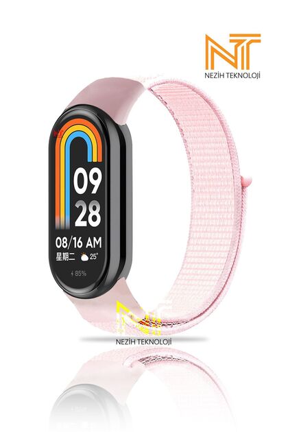 Xiaomi Mi Band 8 / 9 / 10 Uyumlu Hasır Kumaş Tasarım Renkli Spor Kordon / Kayış