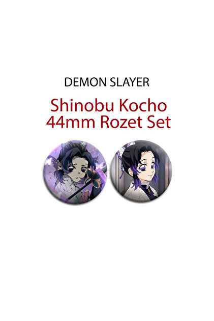Akumastik Demon Slayer Shinobu Kocho 44mm 2 ADET ROZET SET