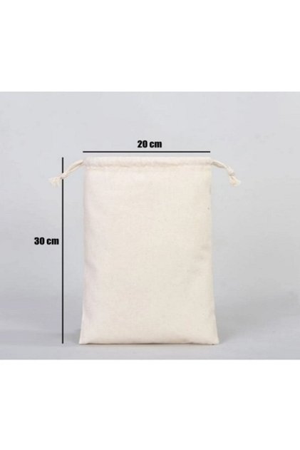 20x30 Cm 10 Pieces Raw Cloth Multi-Purpose Drawstring Pouch