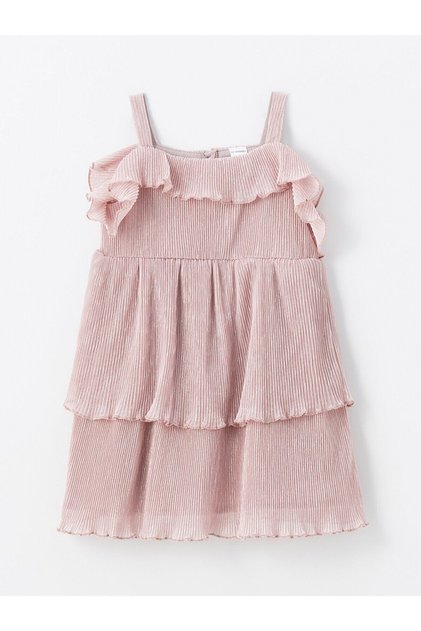 Square Neck Strap Baby Girl Dress