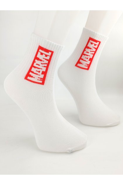 Unisex Marvel Socks Written Patterned Socks Colorful White College Socks