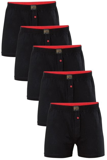 Elit Zümrüt Men's Black Combed Cotton Boxer 3 Pieces