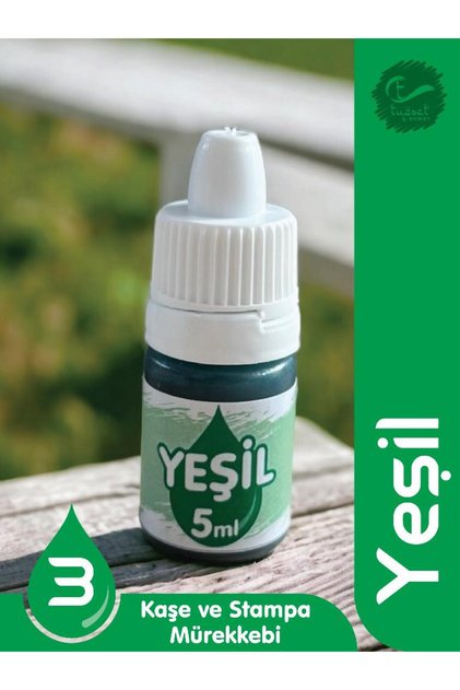 Kaşe Istampa Mürekkebi 5 ml - Yeşil-T868