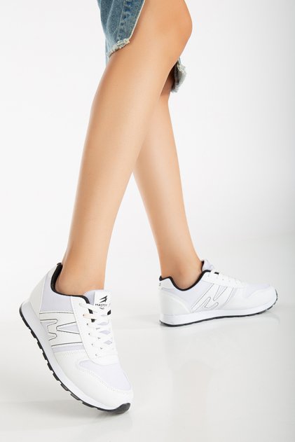 Unisex White Black Lace-Up Casual Comfortable Sole Comfortable Soft Walking Daily Sneaker Sports Shoes