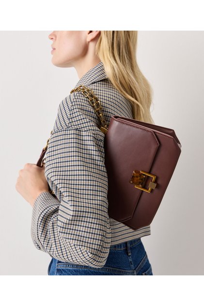 Clamshell Bag with Chain Strap