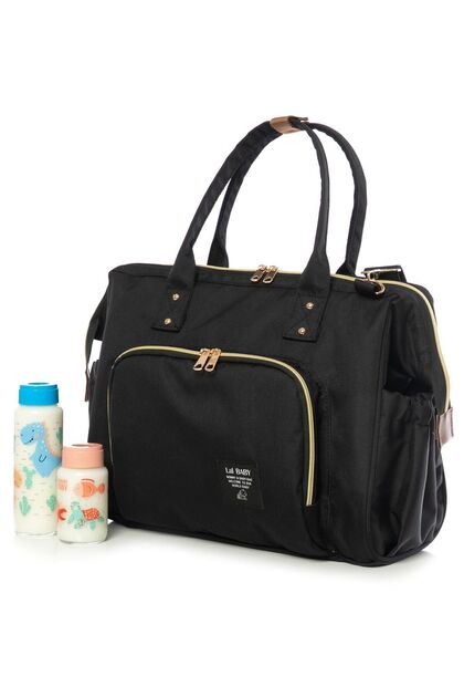 Lal Baby Baggage Bag Siyah Omuz Askılı Anne Bebek Bakım Çantası