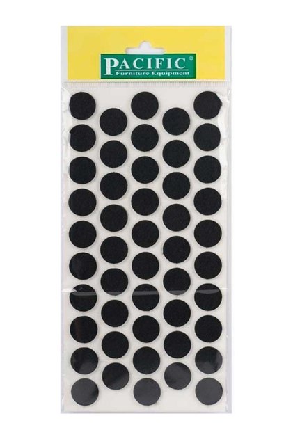Yapışkanlı Yuvarlak Keçe, 20 Mm, Siyah