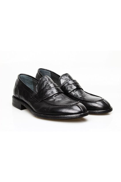 Men's Black Genuine Leather Shoes