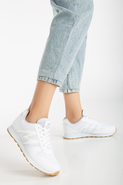 Unisex White Silver Lace-Up Casual Comfortable Sole Comfortable Soft Walking Daily Sneaker Sports Shoes