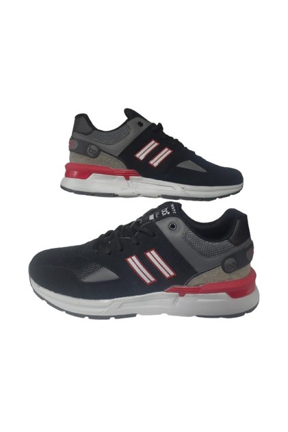 BlacK-red Men's WalKing Shoes - Orthopedic Sole bstf203-00