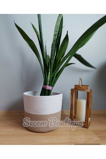 Basket Flower Pot 25X20, Jute Flower Pot, Wicker Flower Pot, Multi-Purpose Basket, Decorative Flower Pot, Decorative Basket