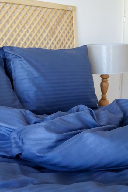 Satenev Striped Cotton Satin Pillow Case 2 Pieces 50x70 Size