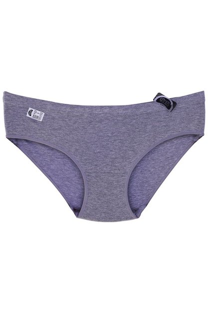 12 Pieces Gray Color Ribbed Bato Panties